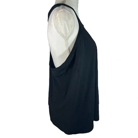 NWT! Athleta Black Tank Top with Pink Tennis Logo- XL - Picture 4 of 8